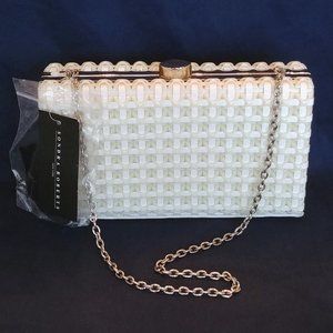 Sondra Roberts Box Clutch Bag With Chain Strap - NWT